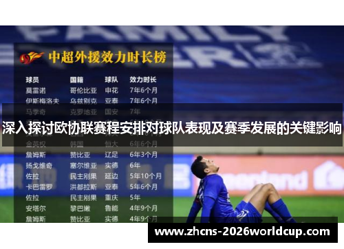 深入探讨欧协联赛程安排对球队表现及赛季发展的关键影响